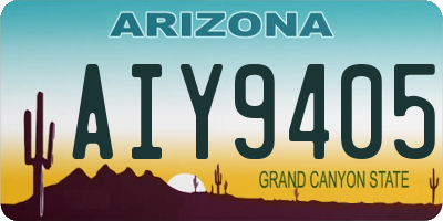 AZ license plate AIY9405