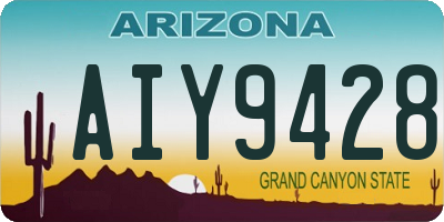 AZ license plate AIY9428
