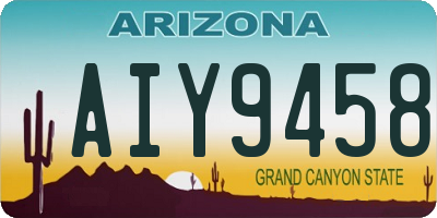 AZ license plate AIY9458