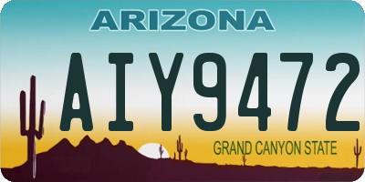 AZ license plate AIY9472