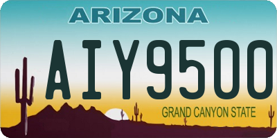 AZ license plate AIY9500