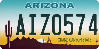 AZ license plate AIZ0574