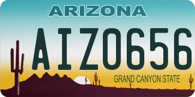 AZ license plate AIZ0656