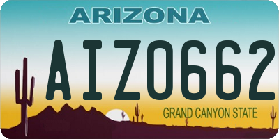 AZ license plate AIZ0662
