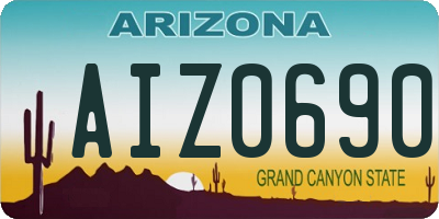 AZ license plate AIZ0690