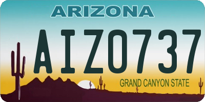 AZ license plate AIZ0737