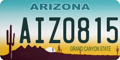 AZ license plate AIZ0815