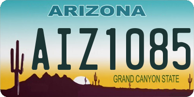 AZ license plate AIZ1085