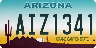AZ license plate AIZ1341