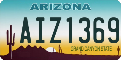 AZ license plate AIZ1369