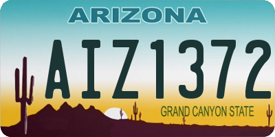 AZ license plate AIZ1372