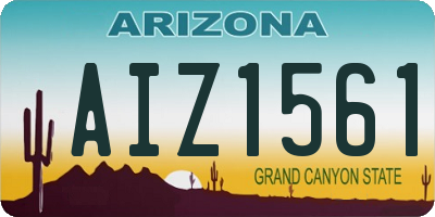AZ license plate AIZ1561