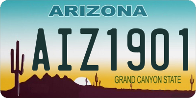 AZ license plate AIZ1901