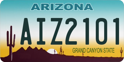 AZ license plate AIZ2101