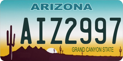 AZ license plate AIZ2997