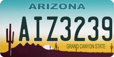 AZ license plate AIZ3239
