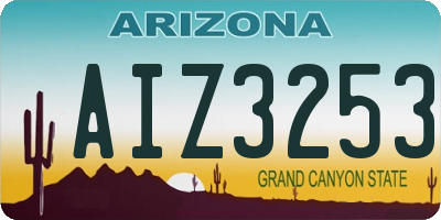 AZ license plate AIZ3253