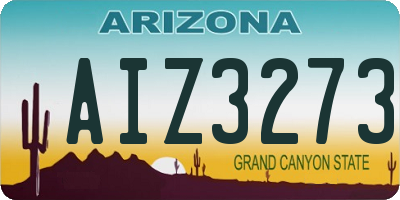 AZ license plate AIZ3273