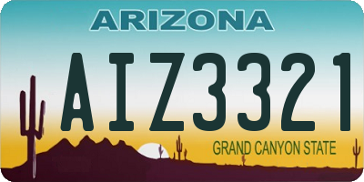 AZ license plate AIZ3321