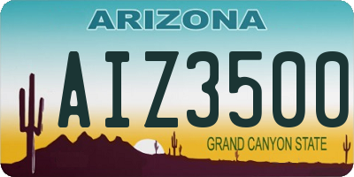AZ license plate AIZ3500