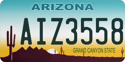 AZ license plate AIZ3558
