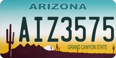 AZ license plate AIZ3575