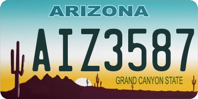 AZ license plate AIZ3587