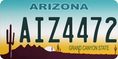 AZ license plate AIZ4472