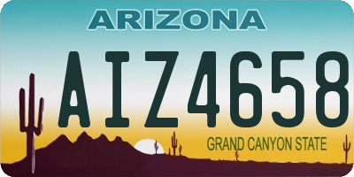 AZ license plate AIZ4658