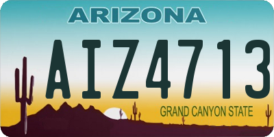 AZ license plate AIZ4713