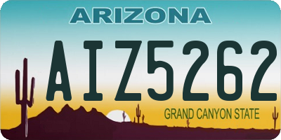 AZ license plate AIZ5262