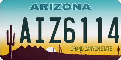 AZ license plate AIZ6114