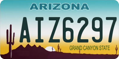 AZ license plate AIZ6297
