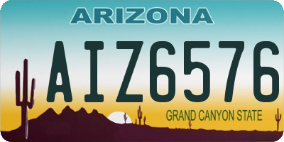 AZ license plate AIZ6576