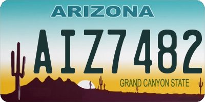 AZ license plate AIZ7482