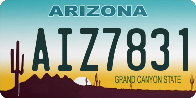 AZ license plate AIZ7831