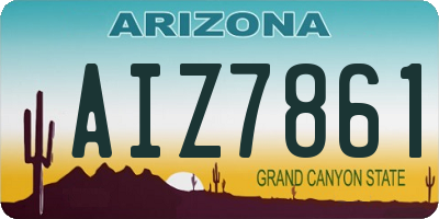 AZ license plate AIZ7861