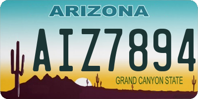 AZ license plate AIZ7894