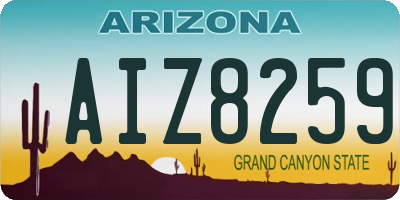 AZ license plate AIZ8259