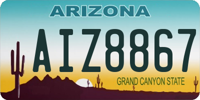 AZ license plate AIZ8867