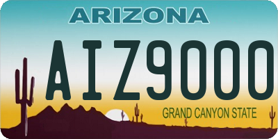 AZ license plate AIZ9000