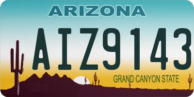 AZ license plate AIZ9143