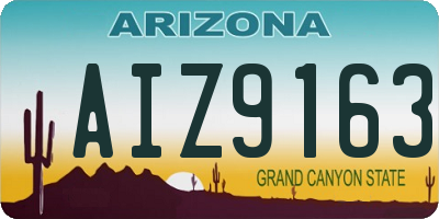 AZ license plate AIZ9163