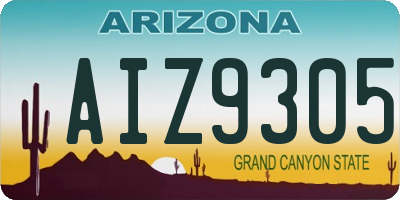 AZ license plate AIZ9305