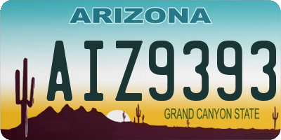 AZ license plate AIZ9393