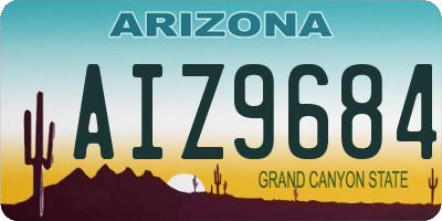 AZ license plate AIZ9684