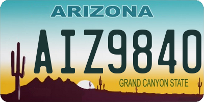 AZ license plate AIZ9840