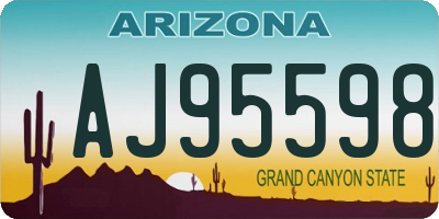 AZ license plate AJ95598