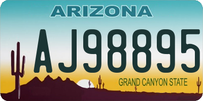 AZ license plate AJ98895