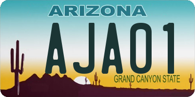 AZ license plate AJA01